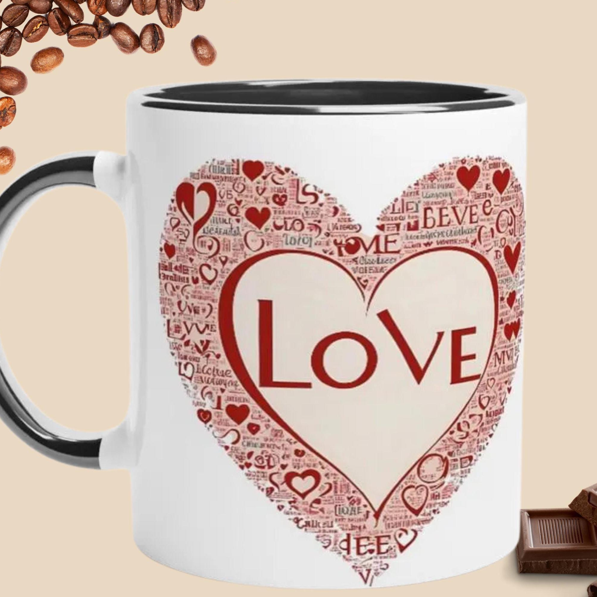 Paar Geschenk Romantische Tasse mit Spruch LOVE - Partner Geschenk  Geschenkidee für Sie/Ihn