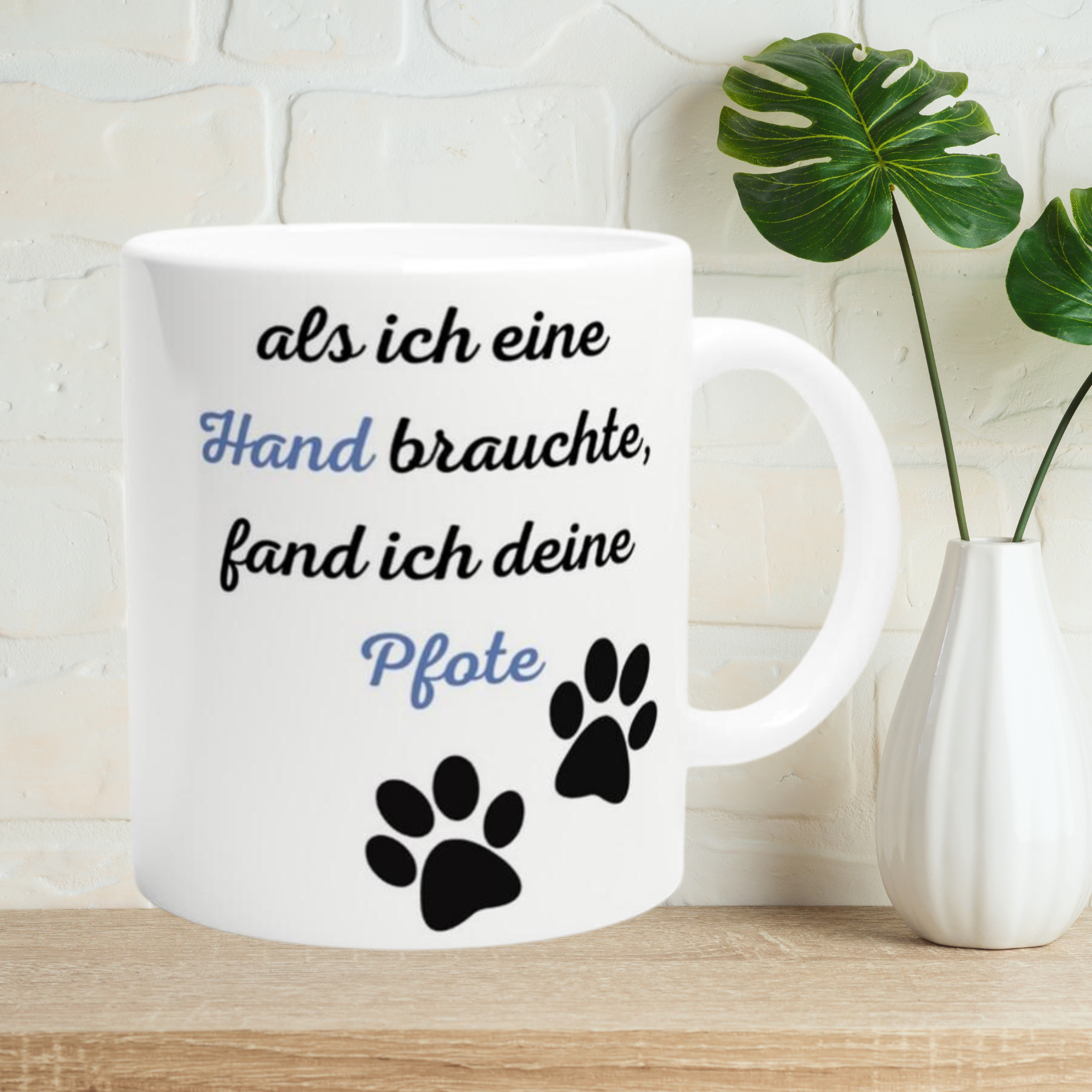 Tasse mit  Motivierendem  Pfoten Spruch für Tierfreunde Geschenk für Sie & Ihn, Geschenkidee für Familie Freunde und Kollegen