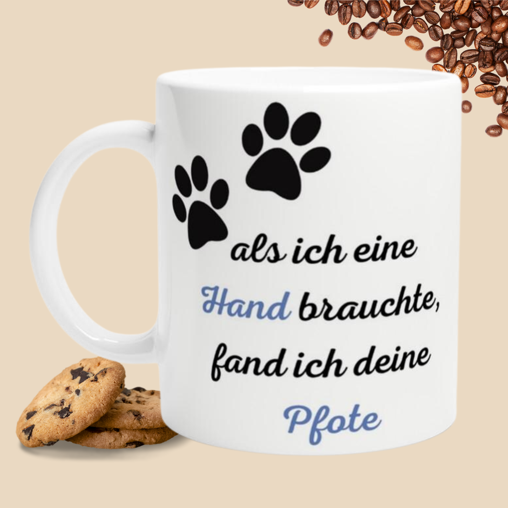 Tasse mit  Motivierendem  Pfoten Spruch für Tierfreunde Geschenk für Sie & Ihn, Geschenkidee für Familie Freunde und Kollegen