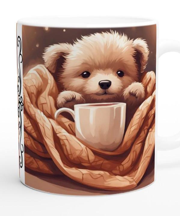 Süße Tasse mit Bärchen Motiv, Perfekte Geschenkidee zum Geburtstag oder Jahrestag, für Tierfreunde  Aufmerksamkeit für Freunde und Kollegen