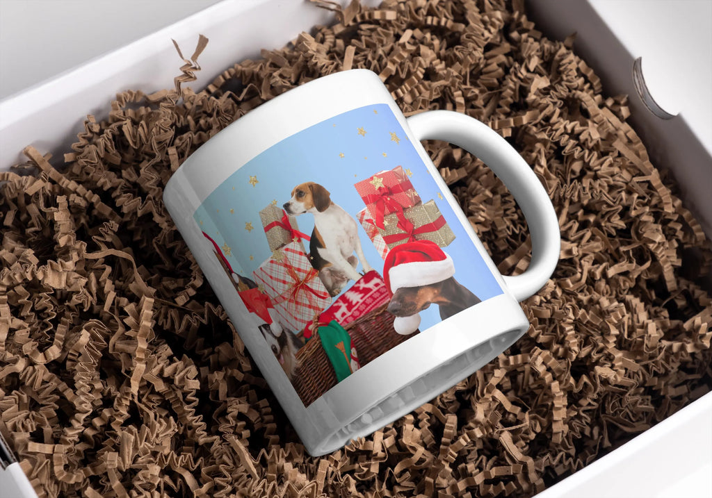 Tasse mit Motiv Weihnachtstasse mit Hunden Keramiktasse Weihnachten
