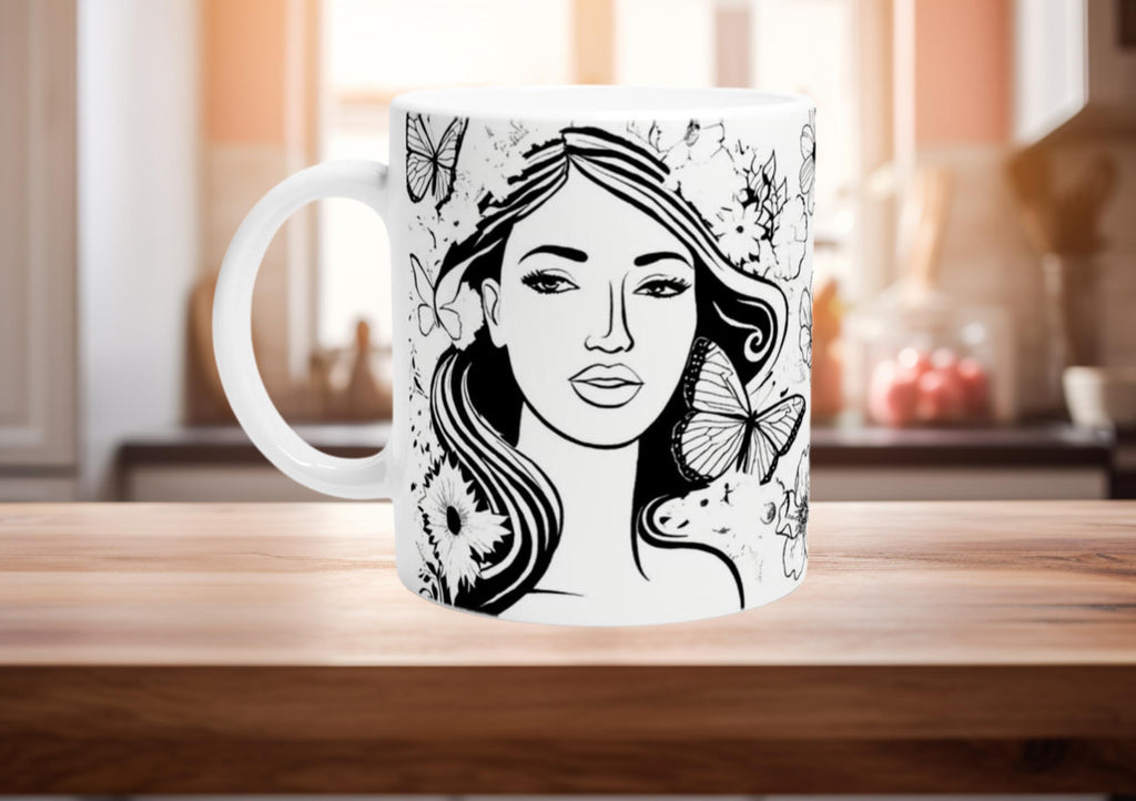 Tasse mit Frauen, Mitbringsel zum Besuch, Geschenk für Frauen und Männer