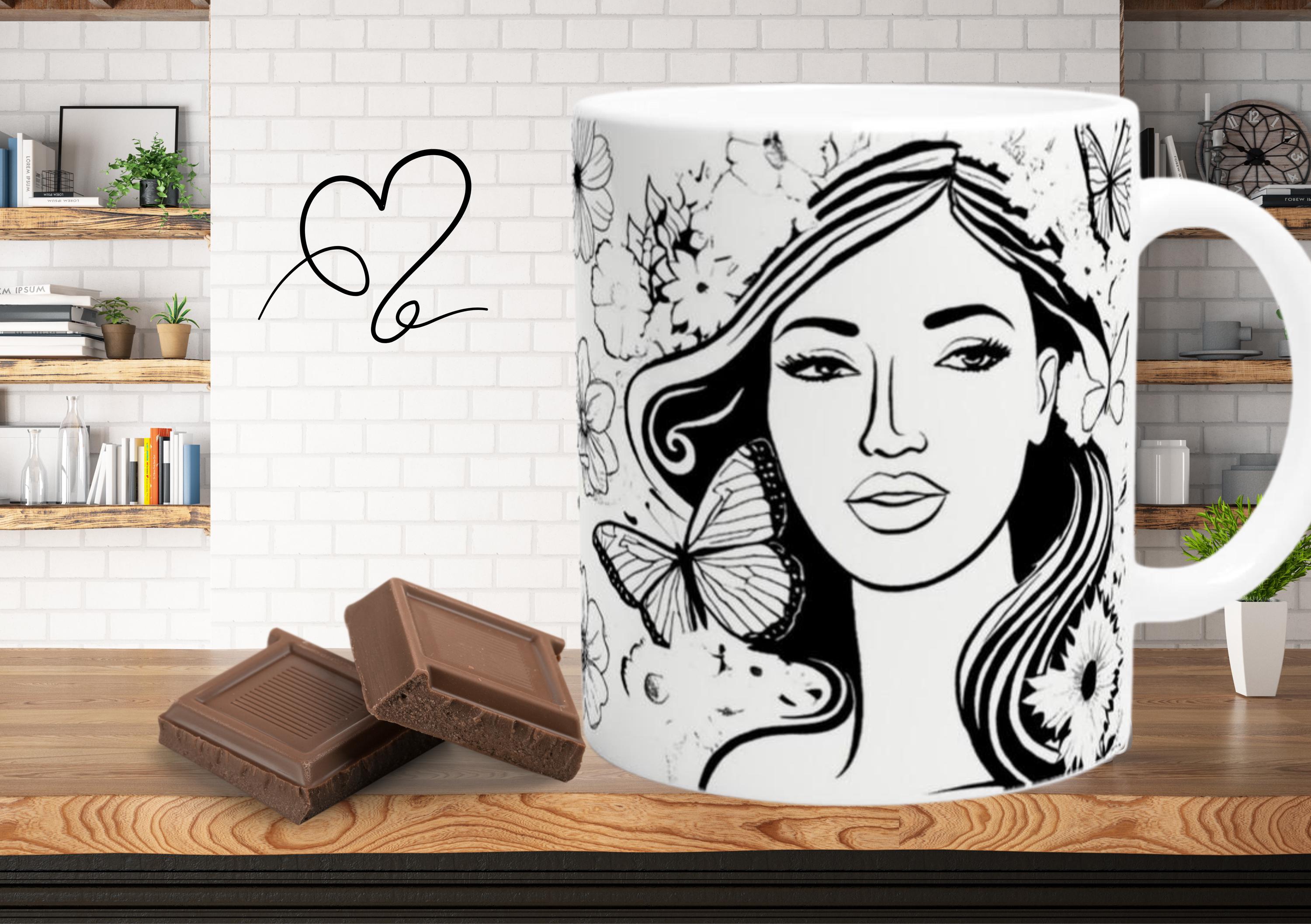 Tasse mit Frauen, Mitbringsel zum Besuch, Geschenk für Frauen und Männer