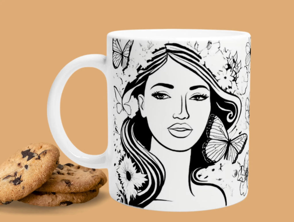Tasse mit Frauen, Mitbringsel zum Besuch, Geschenk für Frauen und Männer