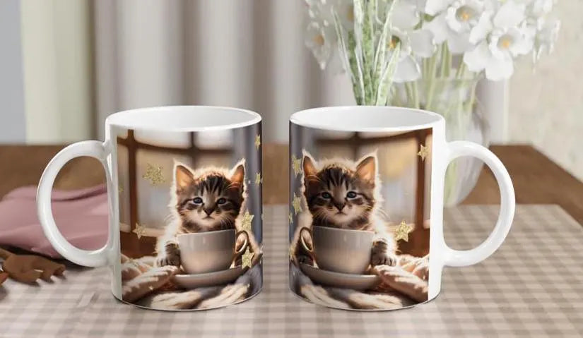 Tasse für Katzenfreunde, Kaffeetasse für Tierfeunde, Geschenk  für Frau und Mann, Perfekte Geschenkidee zum Geburtstag oder Jahrestag,
