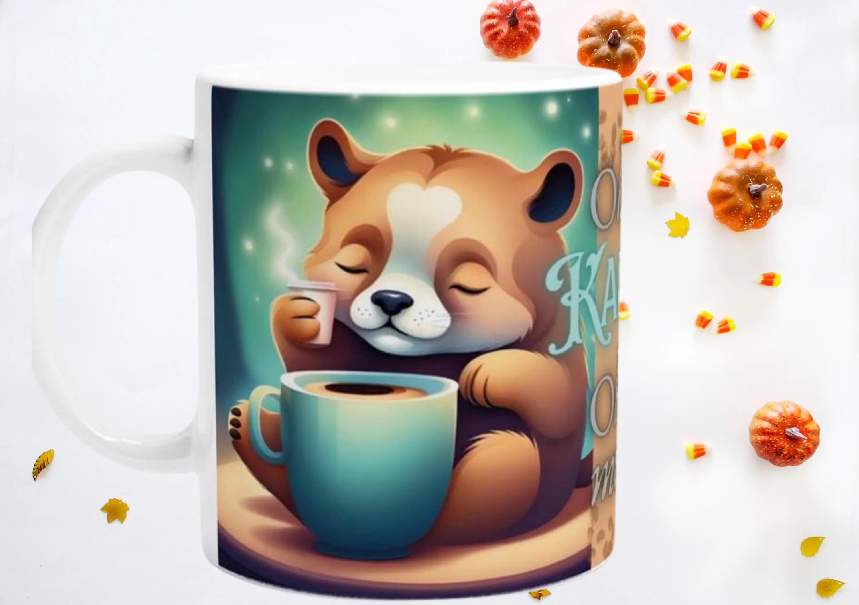 Motiv Tasse für Tierfreunde Niedlicher Kaffeebecher für Morgenmuffel Geschenk für Kinder und Freunde