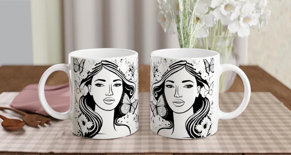 Tasse mit Frauen, Mitbringsel zum Besuch, Geschenk für Frauen und Männer