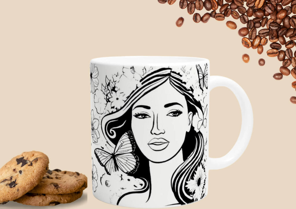 Tasse mit Frauen, Mitbringsel zum Besuch, Geschenk für Frauen und Männer
