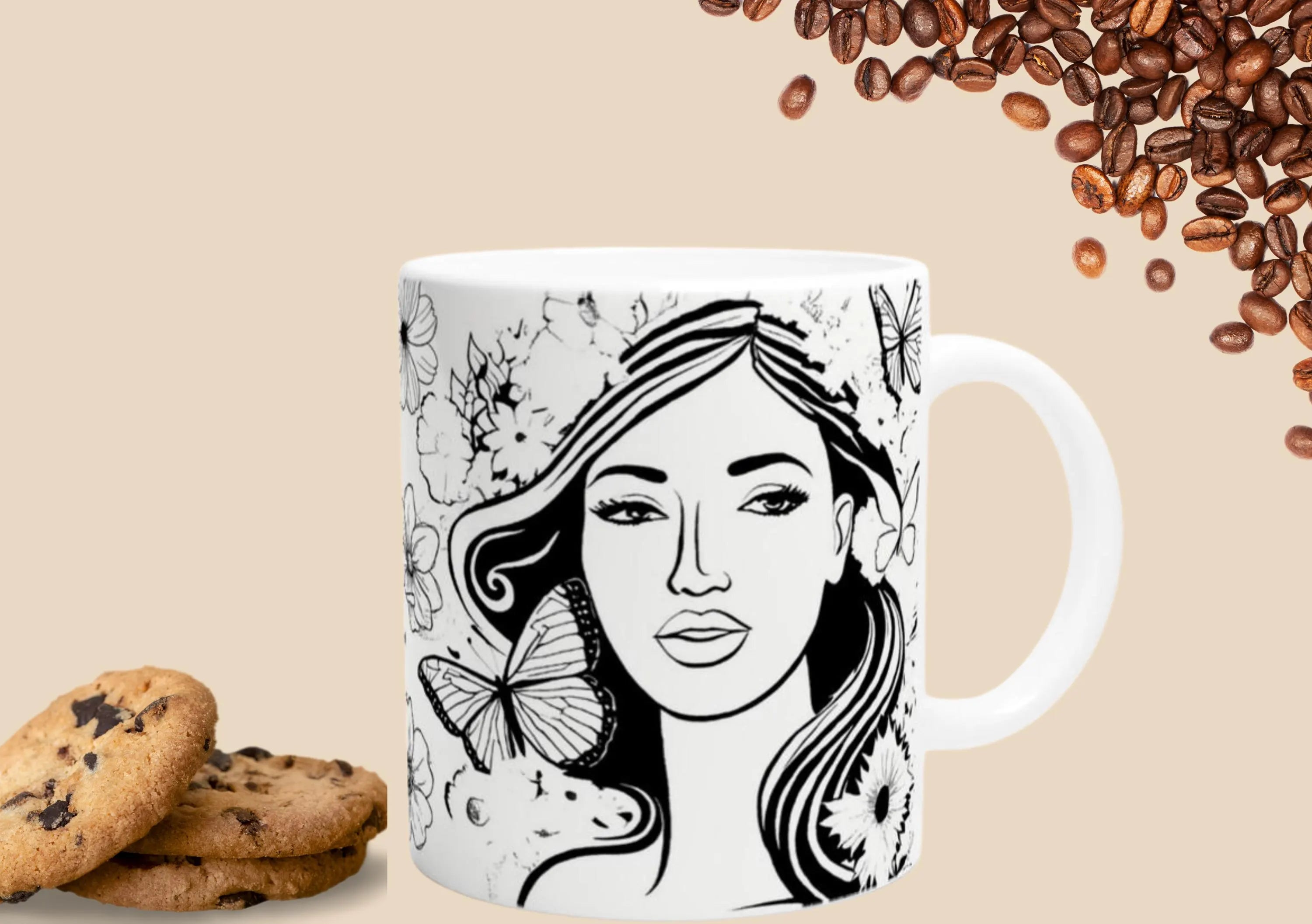 Tasse mit Frauen, Mitbringsel zum Besuch, Geschenk für Frauen und Männer
