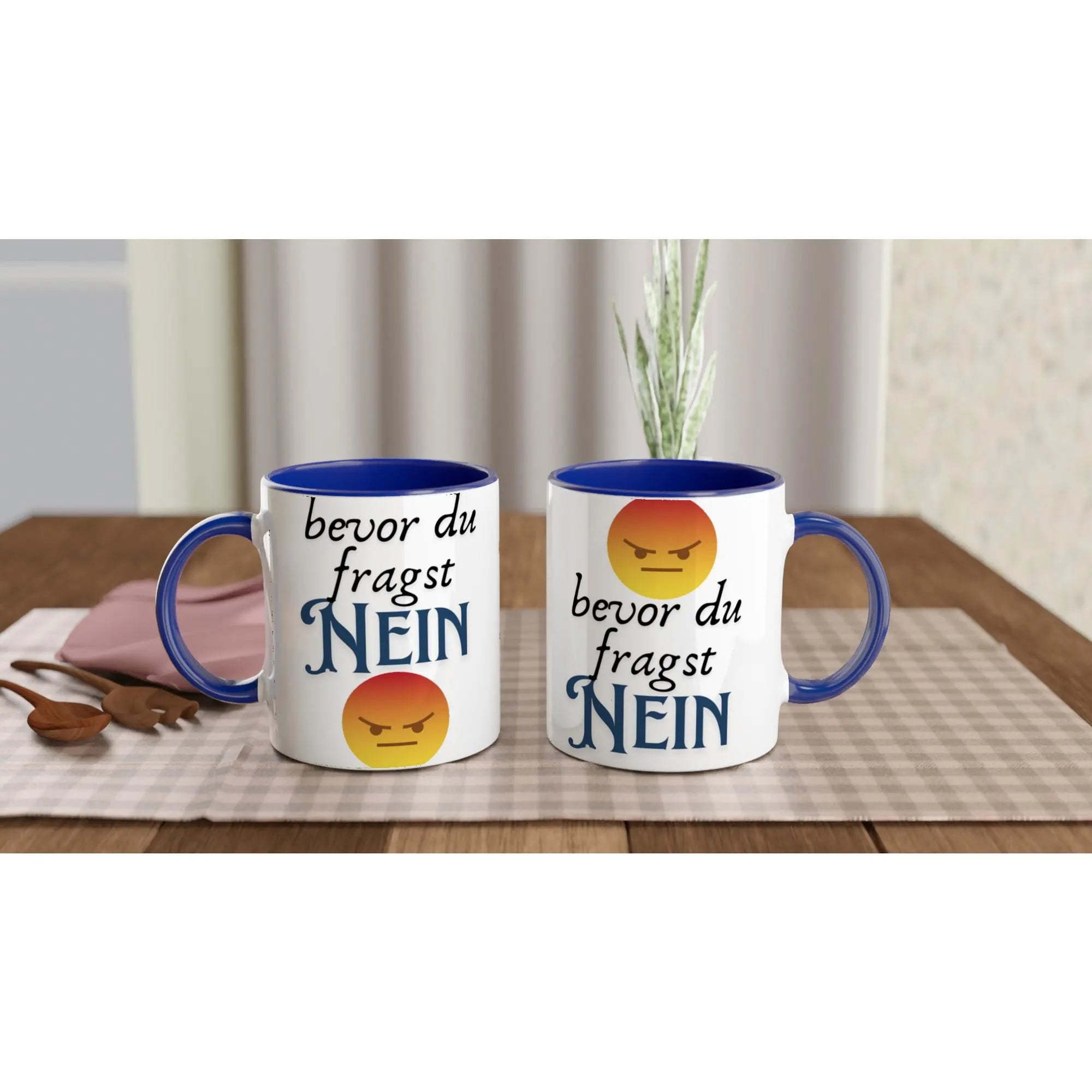 Lustige Keramiktasse mit coolem Spruch - bevor du fragst -Nein, - Geschenkidee für Kollegen