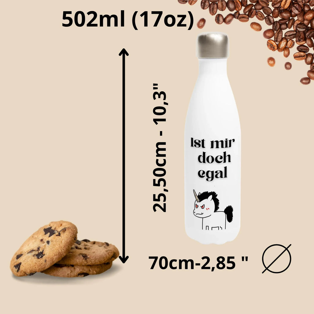 Lustige Thermo Trinkflasche mit sarkastischem Spruch - Ist mir doch egal -