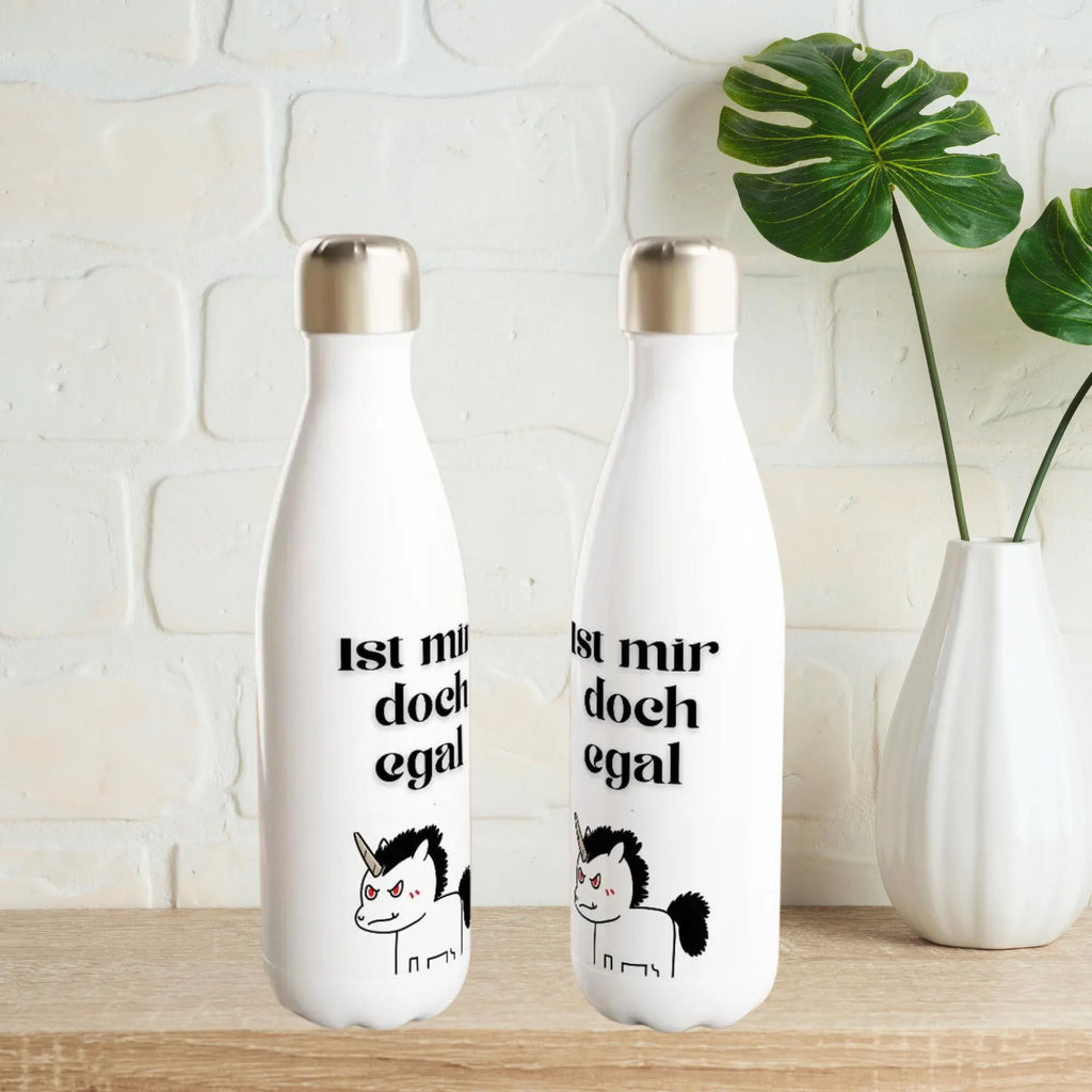 Lustige Thermo Trinkflasche mit sarkastischem Spruch - Ist mir doch egal -