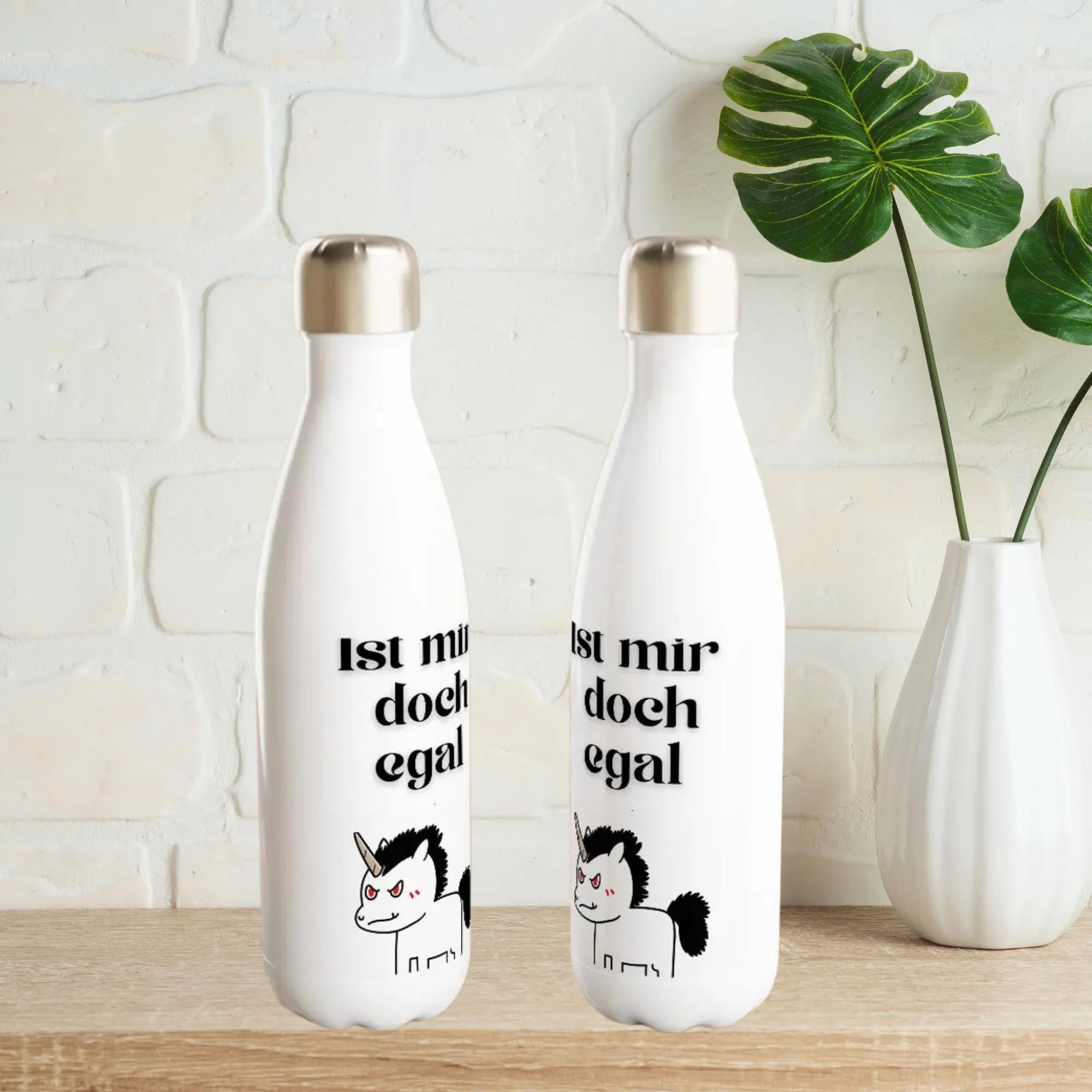 Lustige Thermo Trinkflasche mit sarkastischem Spruch - Ist mir doch egal -