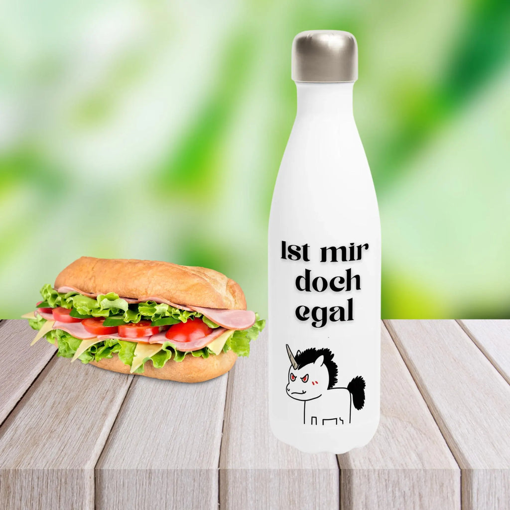 Lustige Thermo Trinkflasche mit sarkastischem Spruch - Ist mir doch egal -