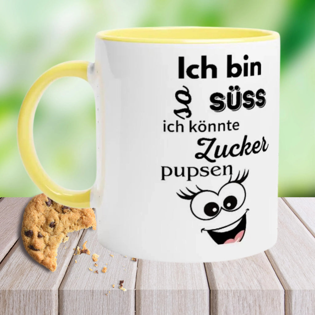 Lustige Tasse mit süssem Spruch, Geschenk für Freundin oder Freund