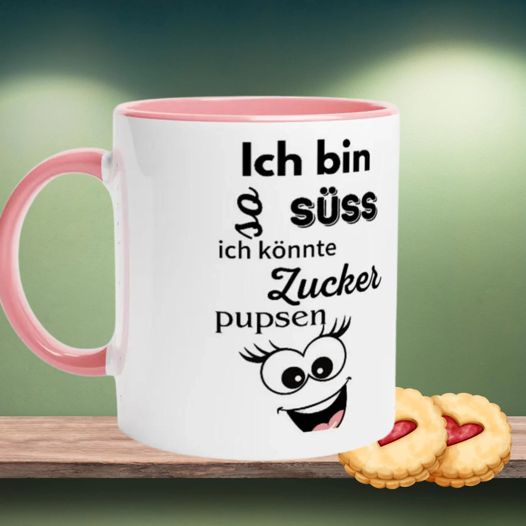 Lustige Tasse mit süssem Spruch, Geschenk für Freundin oder Freund