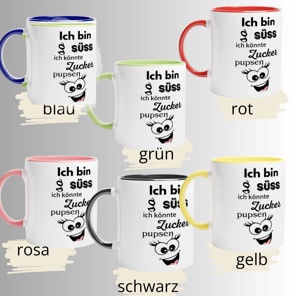 Lustige Tasse mit süssem Spruch, Geschenk für Freundin oder Freund