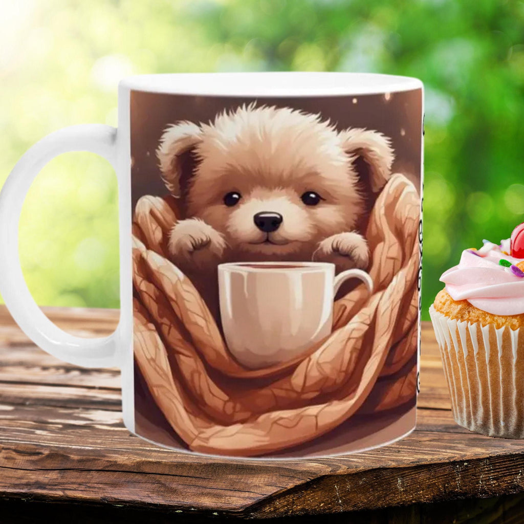 Süße Tasse mit Bärchen Motiv, Perfekte Geschenkidee zum Geburtstag oder Jahrestag, für Tierfreunde  Aufmerksamkeit für Freunde und Kollegen