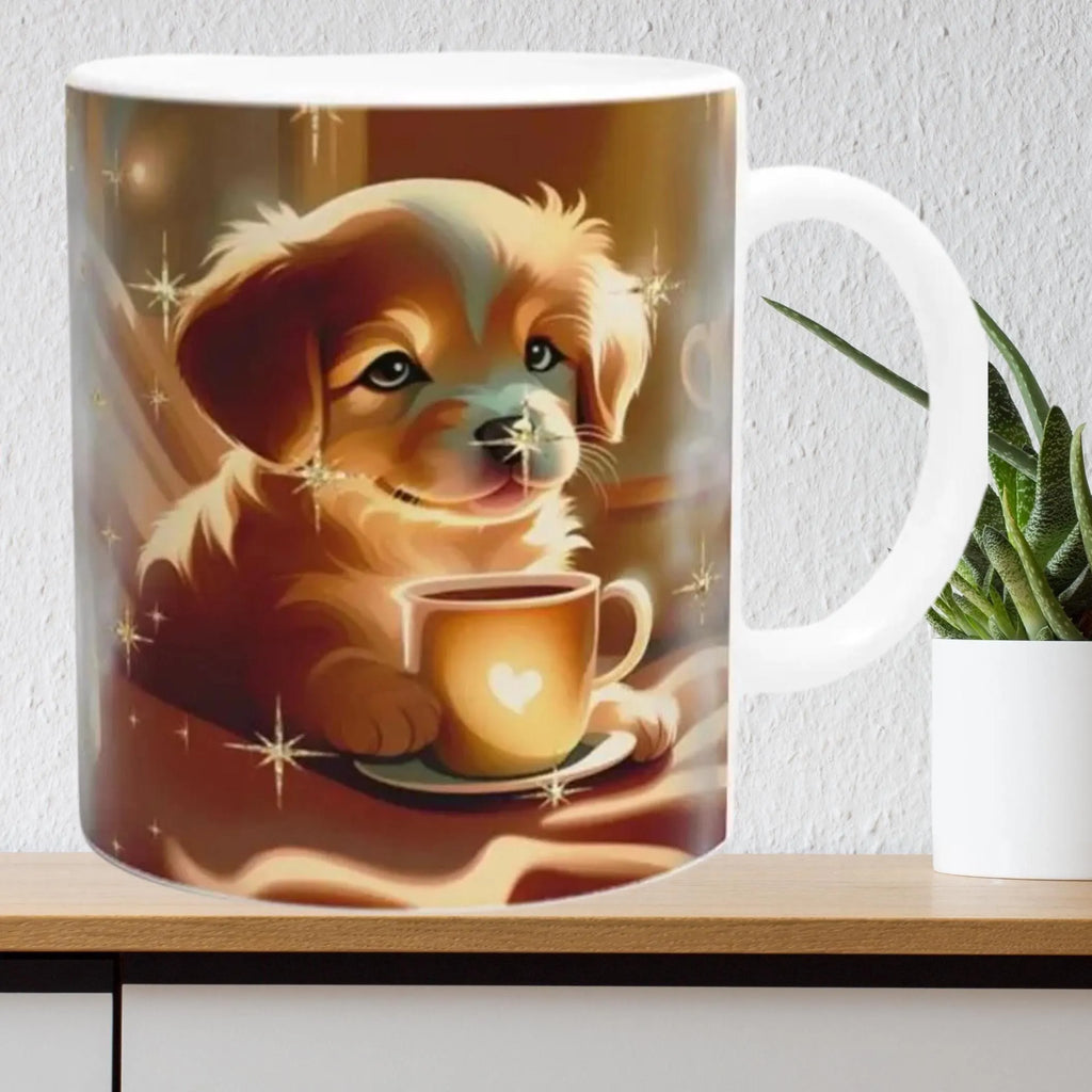 Tasse mit Hundebaby, Geschenk zum Geburtstag Ostern für Mädchen und Jungen