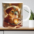Tasse mit Hundebaby, Geschenk zum Geburtstag Ostern für Mädchen und Jungen
