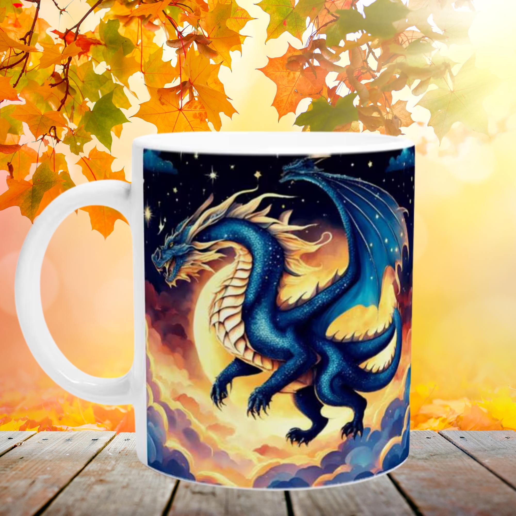 Tier Tasse Drachen Geschenk oder Mitbringsel für Fantasieliebhaber und Freunde Geschenkidee für Familie und Kollegen
