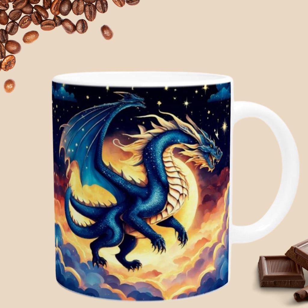 Tier Tasse Drachen Geschenk oder Mitbringsel für Fantasieliebhaber und Freunde Geschenkidee für Familie und Kollegen