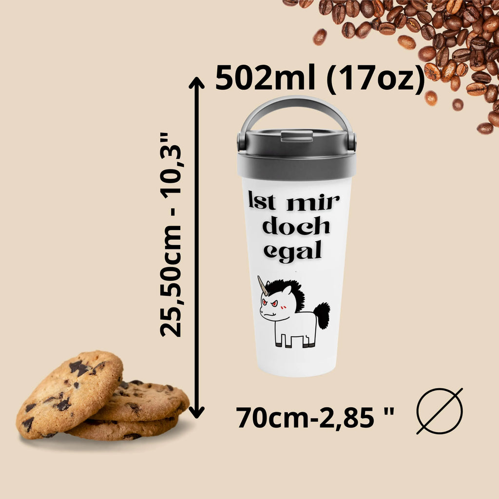 Lustiger Thermobecher mit sarkastischem Spruch - Ist mir doch egal