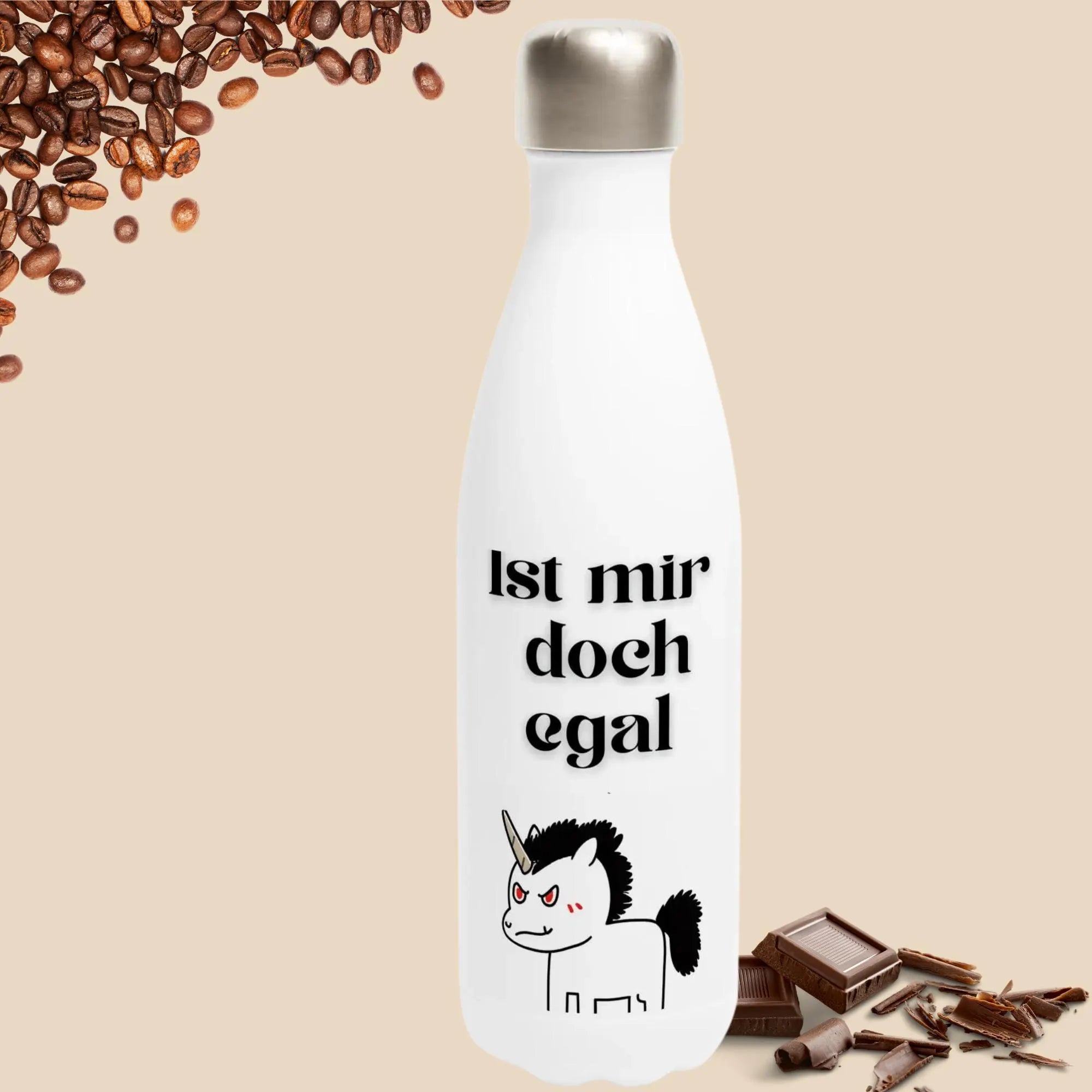 Lustige Thermo Trinkflasche mit sarkastischem Spruch - Ist mir doch egal -