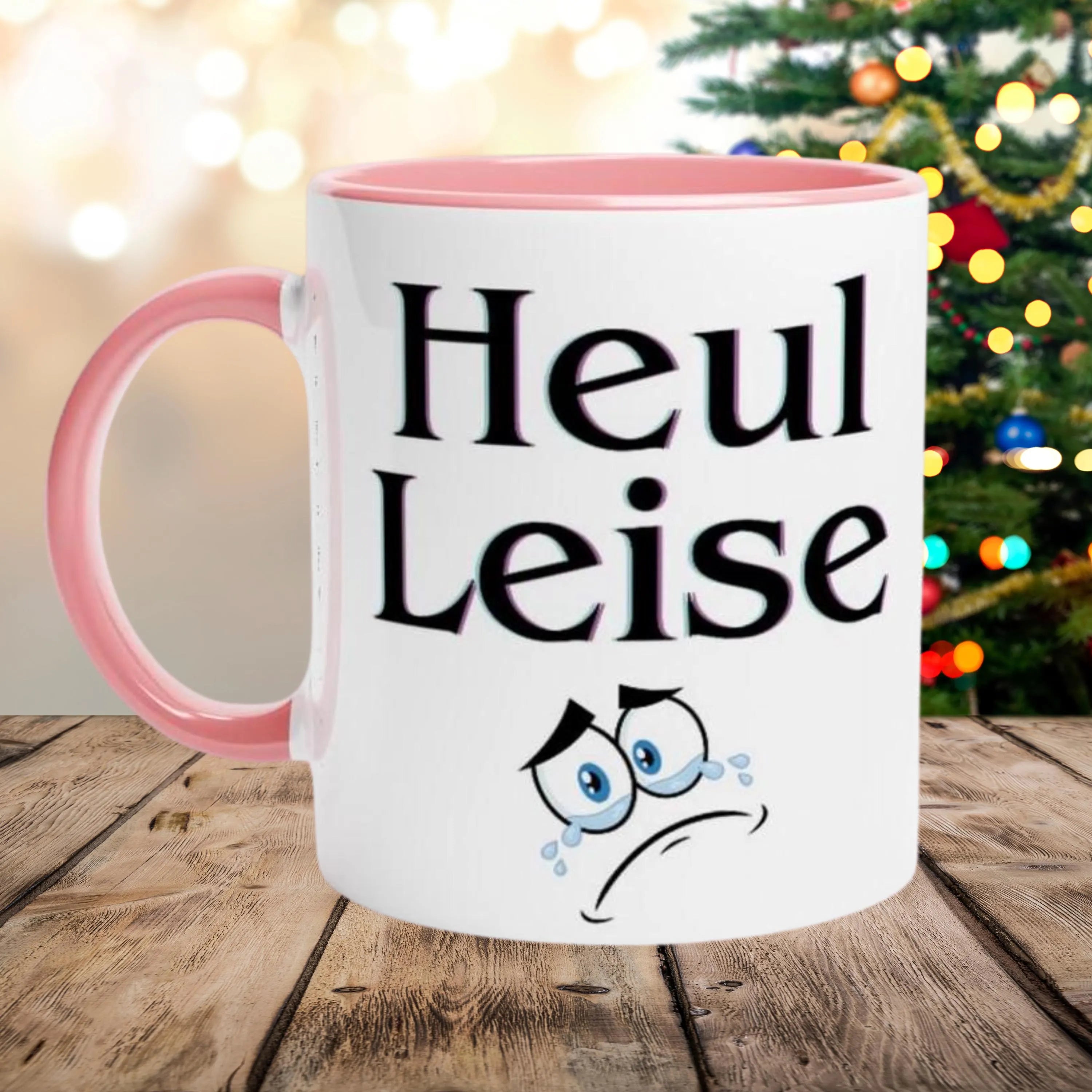 LustigeTasse mit Spruch Keramiktasse ,-Heul leise! , Geschenk für Sie Geschenkidee für Ihn, Tasse mit Farbe an der Innenseite unf Henkel