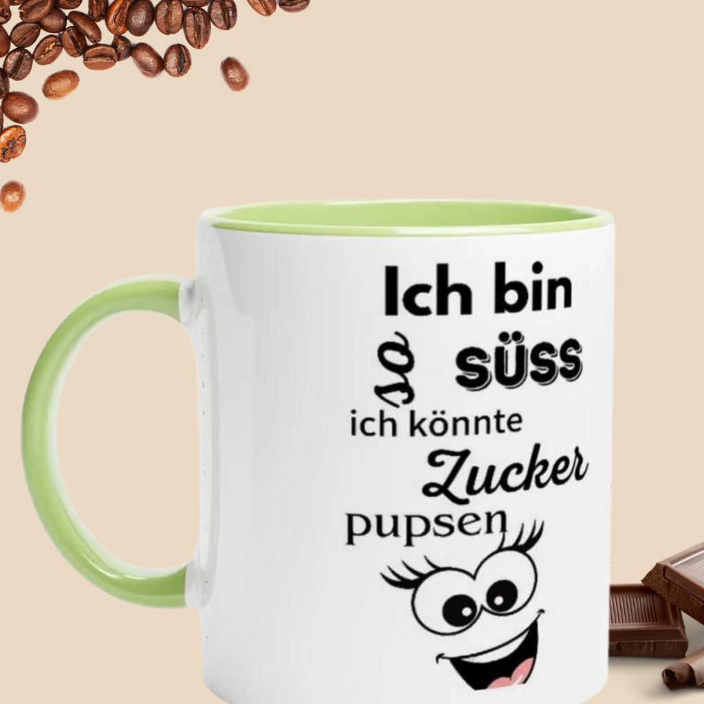 Lustige Tasse mit süssem Spruch, Geschenk für Freundin oder Freund