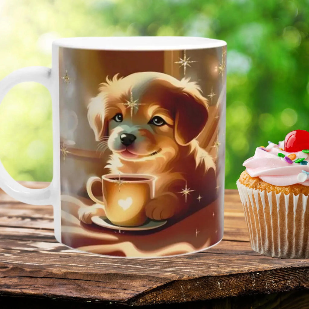 Tasse mit Hundebaby, Geschenk zum Geburtstag Ostern für Mädchen und Jungen