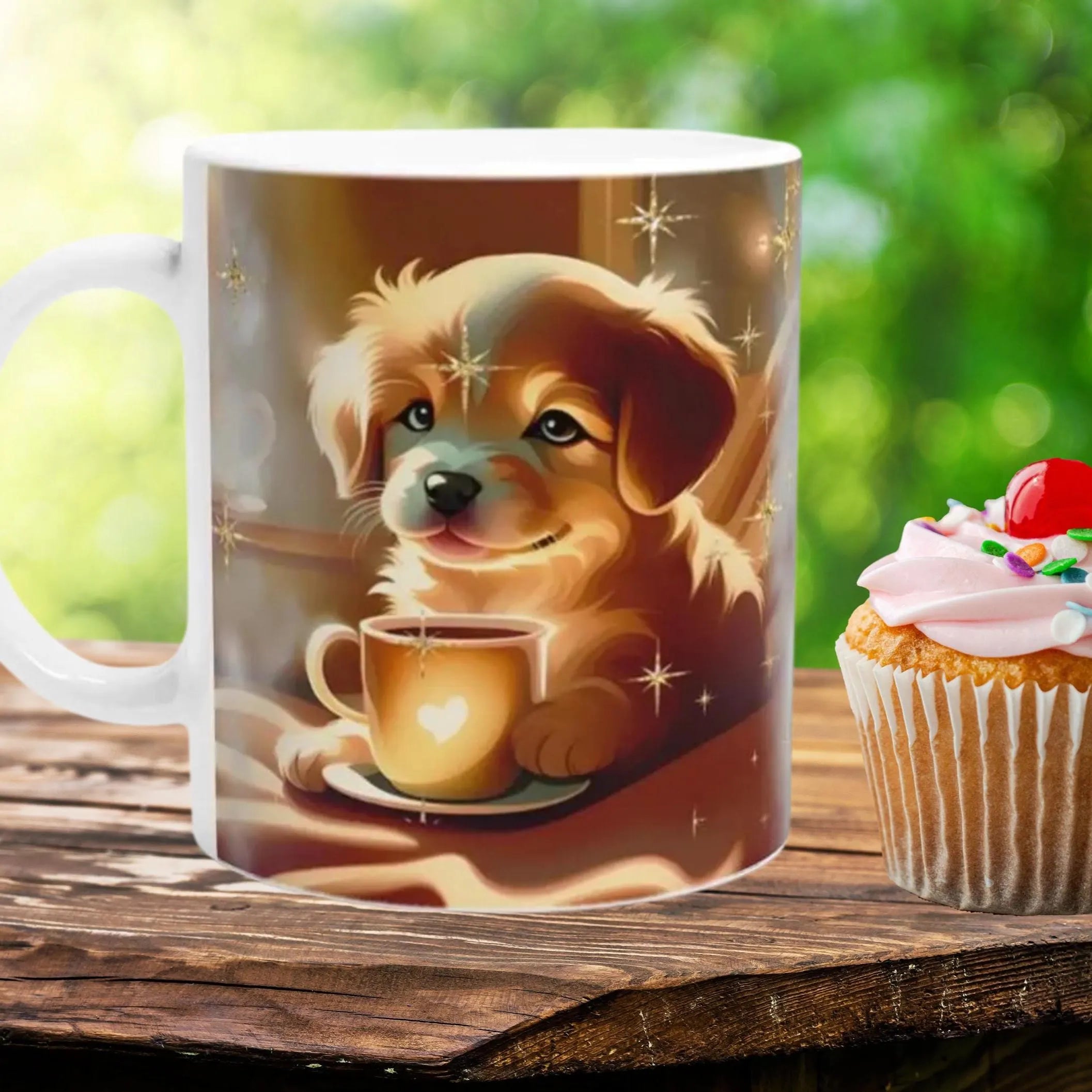 Tasse mit Hundebaby, Geschenk zum Geburtstag Ostern für Mädchen und Jungen