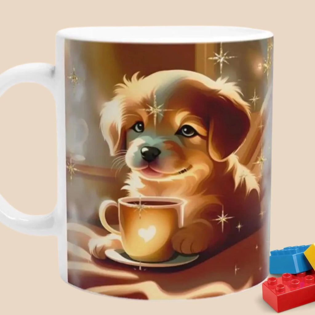 Tasse mit Hundebaby, Geschenk zum Geburtstag Ostern für Mädchen und Jungen