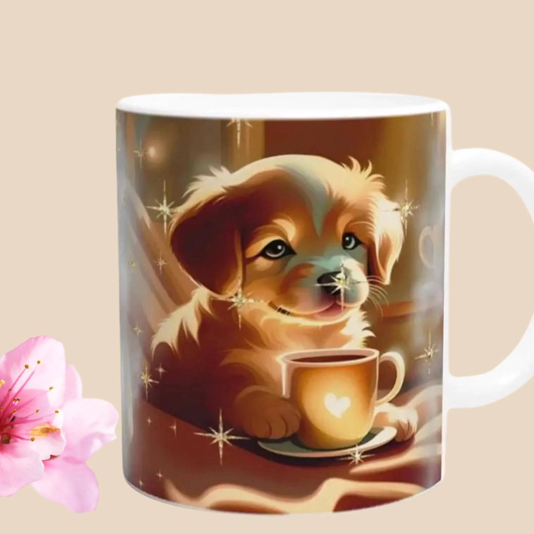 Tasse mit Hundebaby, Geschenk zum Geburtstag Ostern für Mädchen und Jungen