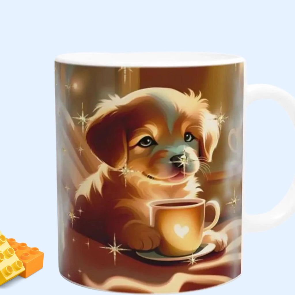 Tasse mit Hundebaby, Geschenk zum Geburtstag Ostern für Mädchen und Jungen