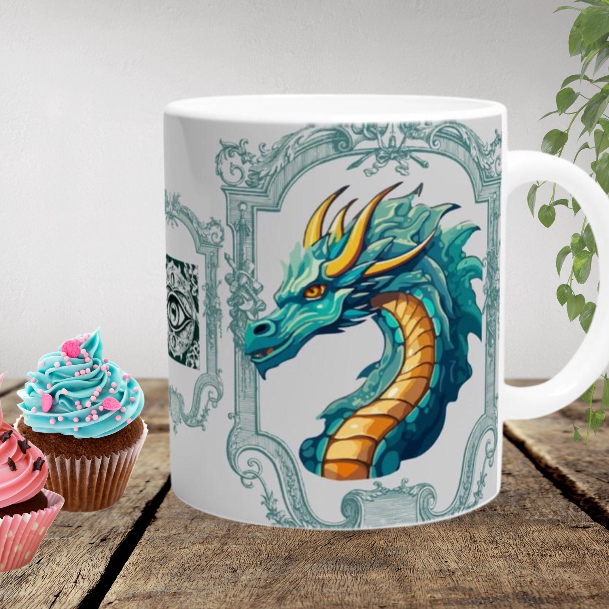 Tier Tasse Geschenke Drachen Geschenkidee für Sie & Ihn, Geschenk für Fantasiefreunde
