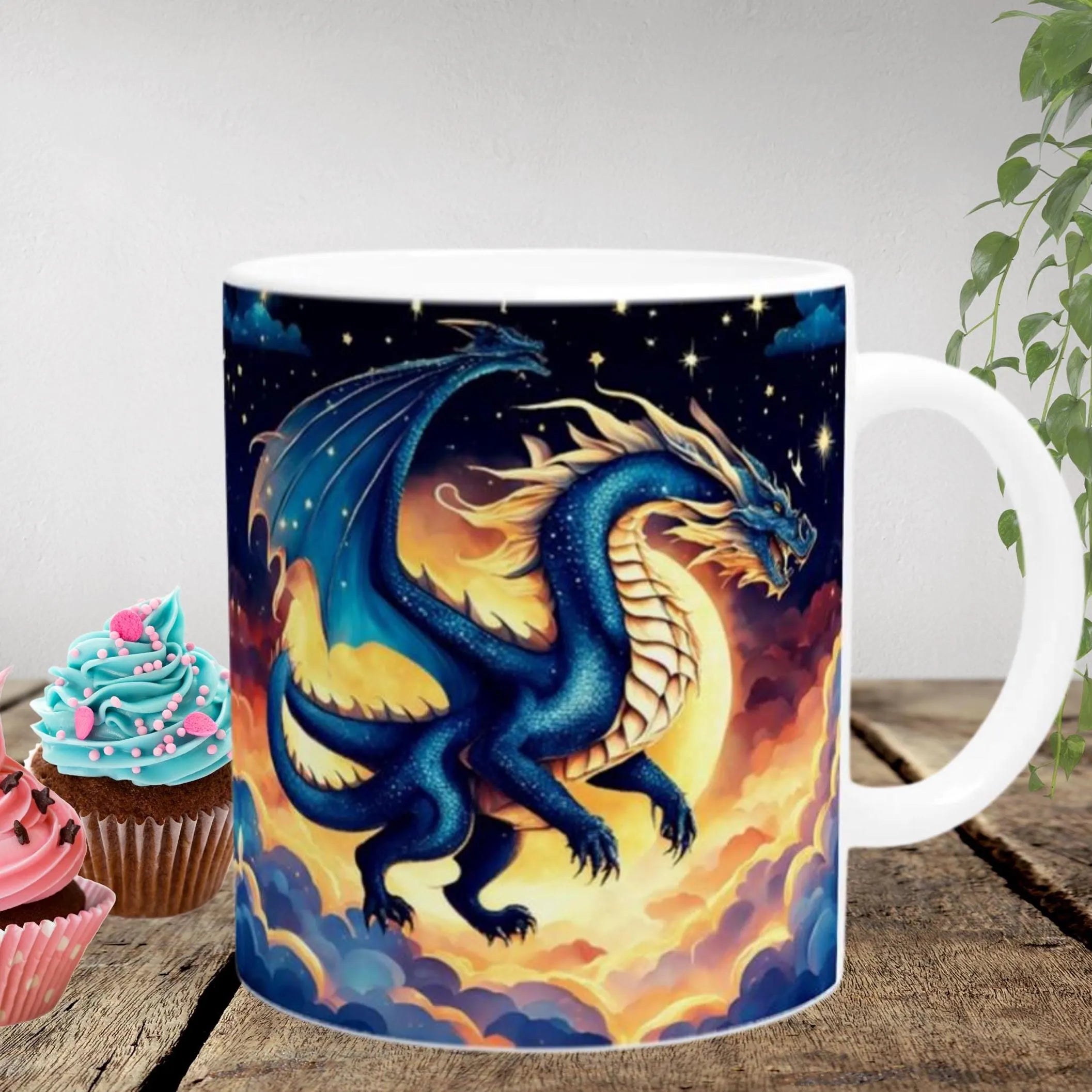 Tier Tasse Drachen Geschenk oder Mitbringsel für Fantasieliebhaber und Freunde Geschenkidee für Familie und Kollegen